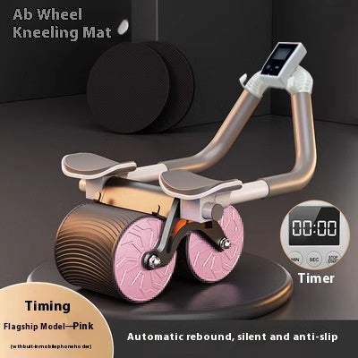 Rodillo Abdominal Pro Ergonomico con Rebote Automatico y Soporte para Codos