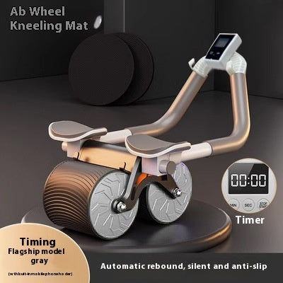 Rodillo Abdominal Pro Ergonomico con Rebote Automatico y Soporte para Codos