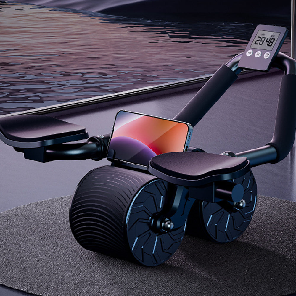 Rodillo Abdominal Pro Ergonomico con Rebote Automatico y Soporte para Codos